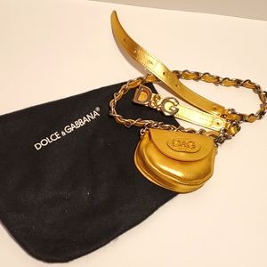 RARE VINTAGE Dolce & Gabbana Gold Fanny Pack